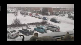 Timelapse Sneeuw storm Zondag 7 Februari 2021 Velsen Noord