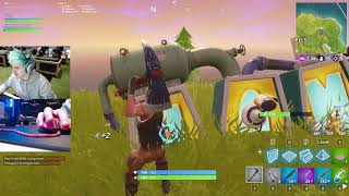 Ninja plays Fortnite Currently in LA with fans - Victory Duos with KingRichard | Live on Twitch