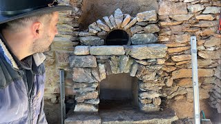 #10 Fireplace Progress        #stonecabin #adnanslife #stonehouse