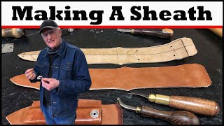 Leather Knife Sheath Making - Leather Working Tutorial by Bruce Cheaney