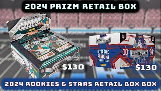 We Spent $130 on Two Different Retail Football Boxes! Prizm Football and Rookies & Stars Retail Box!