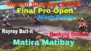 Grabe nga ulan final Pro Open Mitch Rivera nahirapan Mackung at Rayray Bakbakanay Baungon Motocross 