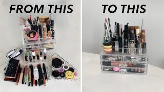 Becoming a Minimalist: Makeup Collection Declutter, Organization & Storage