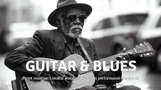 Watch incredible street blues acoustic guitar solo soulful heartfelt performance