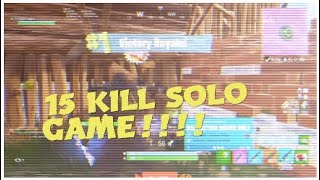 15 Kill Solo Game!