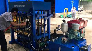 How to produce concrete paving bricks with huge compressure without electricity
