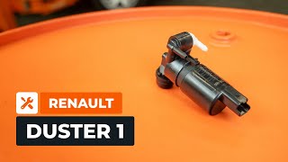 Kā nomainīt: stikla mazgātāja sūknis RENAULT DUSTER 1 [AUTODOC VIDEOPAMĀCĪBA]