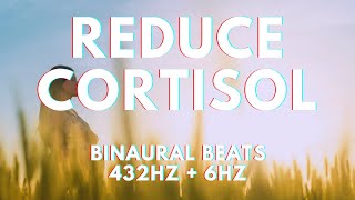 Binaural Beats 432 Hz + 6 Hz Theta waves | LOWER Cortisol & Heal Nervous System