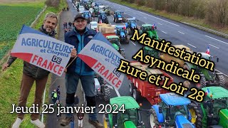Non-union demonstration in Eure-et-Loir on January 25, 2024