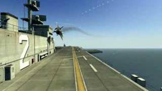 aircraft carrier crash -- crashing into ship while trying to land