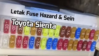 Causes of Hazard Lights and Turn Signals Not Working - Toyota Sienta (Fuse Location)