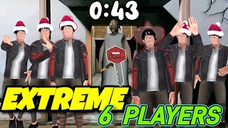 Granny - Speedrun (0:43), 6 Players in Extreme Multiplayer, With Glitches, Door WR