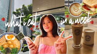 What I Eat in A Week Living Alone 🍜 (groceries, lazy meals, work from home )