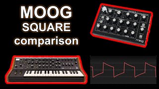 Moog Subsequent 37 vs Minitaur // raw square wave comparison