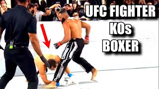 UFC Fighter KOs OLYMPIC Boxer in 1st Round...(MMA vs Boxing)