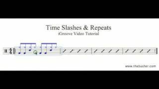 Drum Lesson - Chart Reading Time Slashes & Repeats