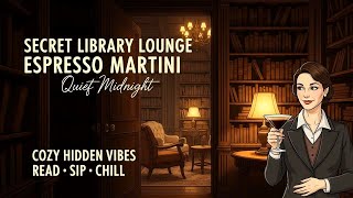 📚 Espresso Martini Lounge - Secret Library Midnight | Cozy Hidden Vibes (Read • Sip • Chill)