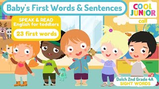 Babies First Words & Phrases in English | Toddler Learning Videos | Sight Word Songs | Cool Junior