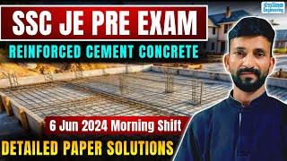 SSC JE PRE Detailed Paper Solution | 6 Jun 2024 Morning Shift | Subjectwise Question Solution
