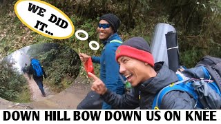 Really hard to trek down hill || nail was burning 🔥🔥 || Terekingt towards Garibash