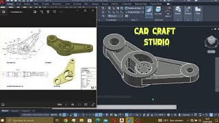 AutoCAD 3D Mechanical Link Assembly Tutorial | Advanced Engineering Part Modeling Step-by-Step