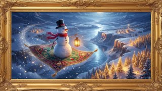 Snowman of the Sky | Snowman’s Christmas Journey | 4K Christmas TV Art