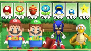 What happens when Different Characters uses Mario's Power-Ups?