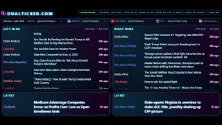 DualTicker LIVE – Real-Time Left vs Right News Feed | Parallel Headlines Stream