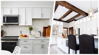 75 Beautiful Kitchen With Beige Backsplash And White Countertops Design Ideas #�1823 �