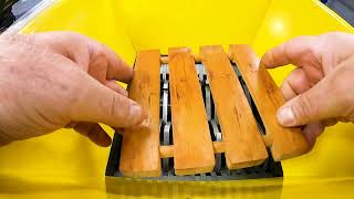 Shredding Wood In Shredder