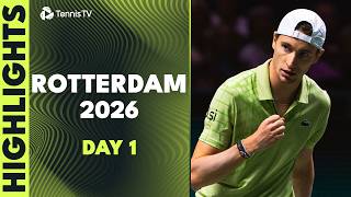 Norrie, Medvedev, Humbert & van de Zandschulp in Day 1 Action 📍 | Rotterdam 2026 Day 1 Highlights