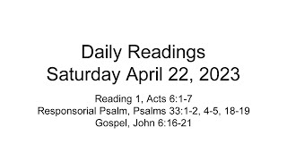Daily Reading for Saturday April 22, 2023