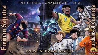 LIVE! 1 VS 5. FIRMAN SAPUTRA VS 5-MAN GUARDIANS OF GARUDA. HALAL BI HALAL MATCH. CAPTAIN TSUBASA DT