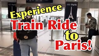 [4K] Train Travel from the Airport to Paris