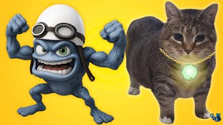 OIIAOIIA CAT & CRAZY FROG - Spinning Cat (TECHNO - Synthwave REMIX) Cat Brainrot Video - BLUE