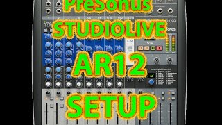 PreSonus StudioLive AR12 SETUP & SD RECORDING