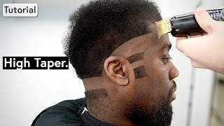 Advanced Barber Tutorial: High Taper Waves Haircut ( ASMR )