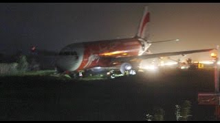Air Asia Plane OVERSHOOT runway