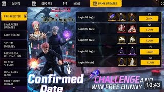 Free fire max jujutsu kaisen event free bunny  | harsh gaming | free fire max 