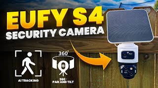 eufyCam S4 Security Camera with 2-In-1 Bullet-PTZ Triple Lens and AI Tracking!