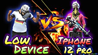 1 Vs 1 One Tap Custom 🥵 Low Device 😩 Vs IPhone 12pro 😍 Intense Match 🎯