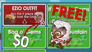 How to Get  The EZIO SET for FREE - Growtopia