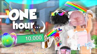 How many EGGS can we collect in *ONE HOUR* in MM2? w/ darkbun ​