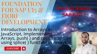 26. Introduction to Arrays in JavaScript, Implementing Arrays, push( ) & pop( )  and using splice( )