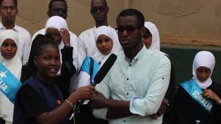 sylivia interviewing somali students at the cuklutural gala