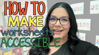 How to Adapt Worksheets for Non-Writers | Easy Special Ed Activity Hack