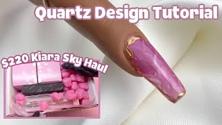 DIY Rose Quartz Nail Art With GEL POLISH | $220 Kiara Sky Nails Haul | Nail Tutorial For Beginners