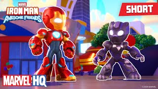 Meet Black Panther! 🐾 | Meet Iron Man and his Awesome Friends | @MarvelHQ @disneyjr
