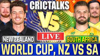 🔴 Live: NZ v SA, World Cup, Cricket Live Match Today Scores & Commentary, Last 8 Overs