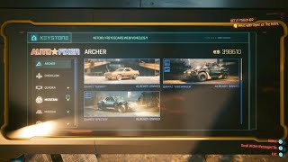 Cyberpunk 2077_phantom liberty,buying some cars